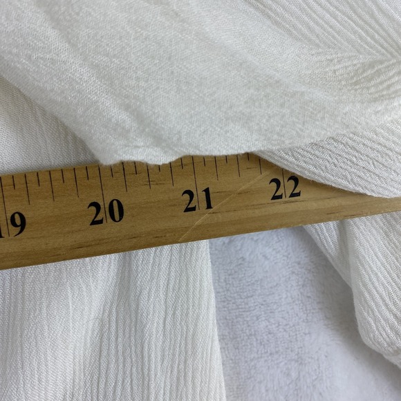 Ariat Tunic Blouse Sz L White Dainty Lace Long Sleeve Cottage - Picture 7 of 10